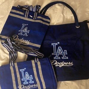 Blue Women's Tote Bag Set